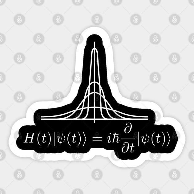 Schroedinger's Equation 2 Sticker by Silentrebel